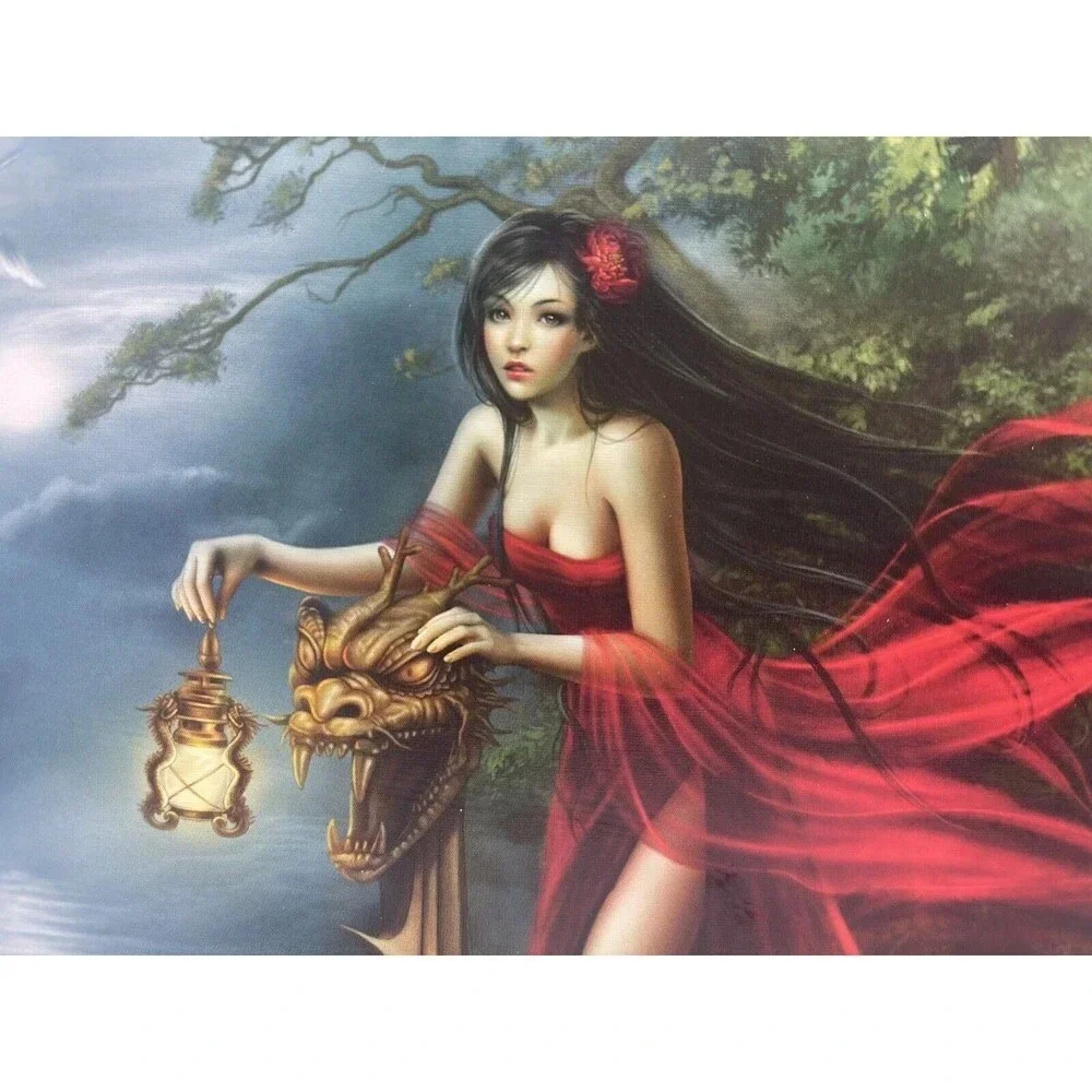 Heye Jigsaw Puzzle Forgotten Cris Ortega Swans Dark Rose 1000 pc Gothic Fantasy